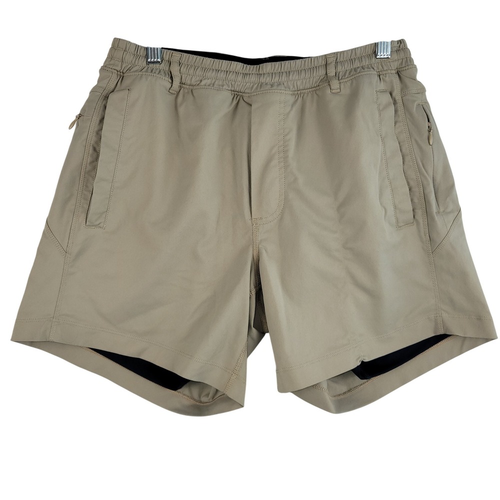 Birddogs Gym Shorts Kids Medium Khaki Tan Lined Athletic Activewear